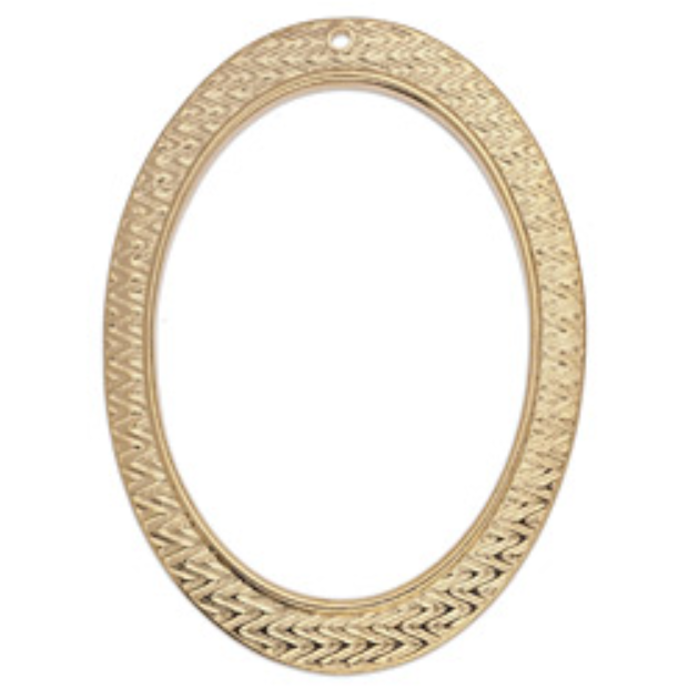 Κρίκος οβάλ 55mm με pattern και 1 τρύπα σε συσκευασία 6 τεμαχίων - So Cute Cut