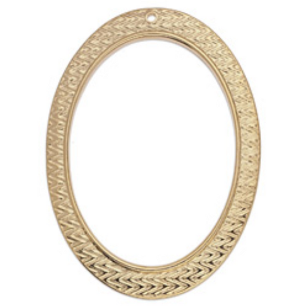 Κρίκος οβάλ 55mm με pattern και 1 τρύπα σε συσκευασία 6 τεμαχίων - So Cute Cut