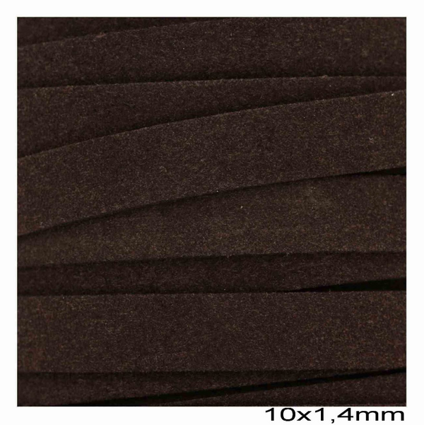 Κορδόνι suede πλακέ 10x1.4 mm σε συσκευασία 1 μέτρου - So Cute Cut