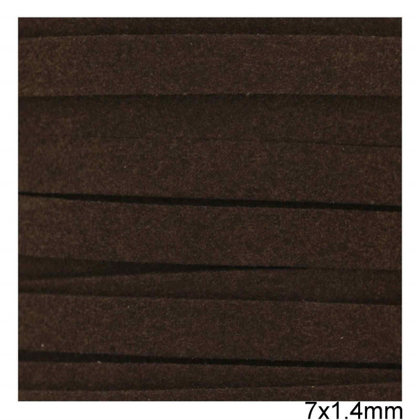 Κορδόνι suede πλακέ 7x1.4 mm σε συσκευασία 29,5 μέτρων - So Cute Cut