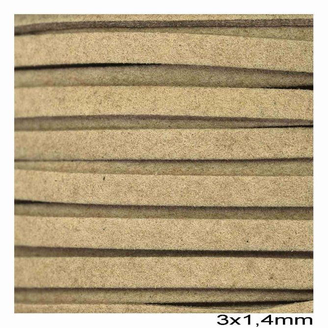 Κορδόνι suede πλακέ 3x1.4 mm σε συσκευασία 100 μέτρων - So Cute Cut