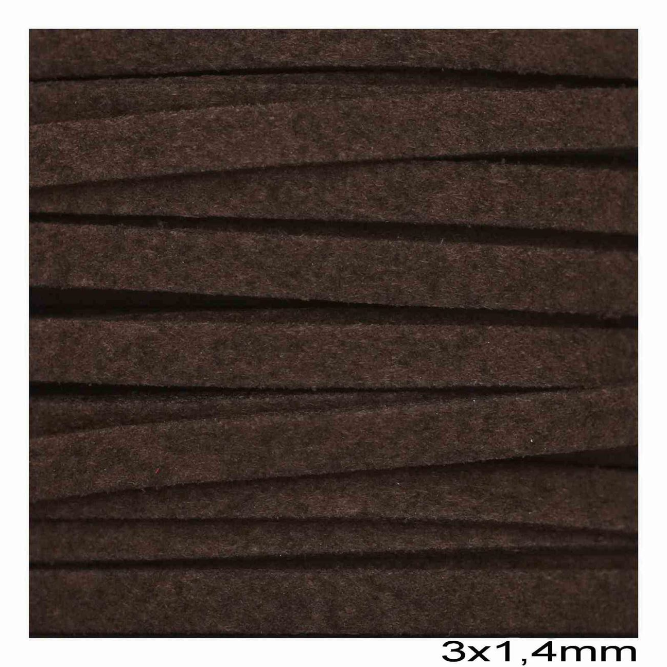 Κορδόνι suede πλακέ 3x1.4 mm σε συσκευασία 100 μέτρων - So Cute Cut