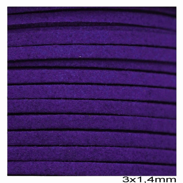 Κορδόνι suede πλακέ 3x1.4 mm σε συσκευασία 100 μέτρων - So Cute Cut