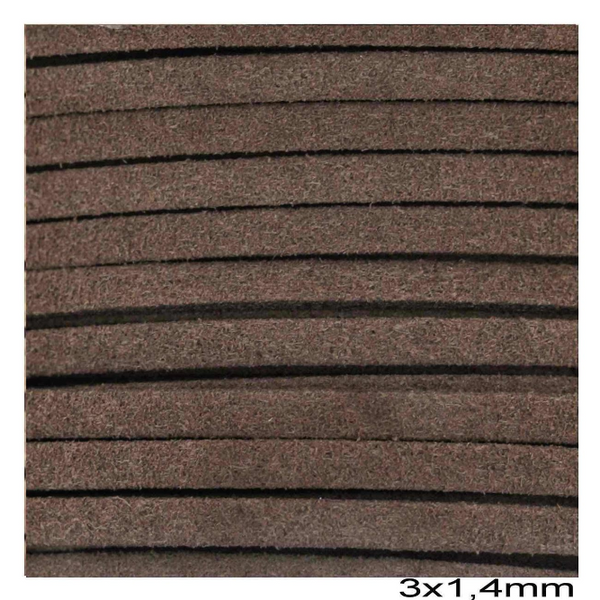 Κορδόνι suede πλακέ 3x1.4 mm σε συσκευασία 100 μέτρων - So Cute Cut