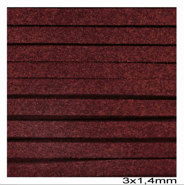 Κορδόνι suede πλακέ 3x1.4 mm σε συσκευασία 100 μέτρων - So Cute Cut