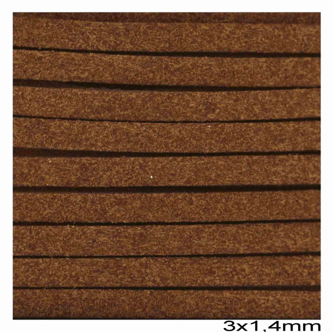 Κορδόνι suede πλακέ 3x1.4 mm σε συσκευασία 100 μέτρων - So Cute Cut