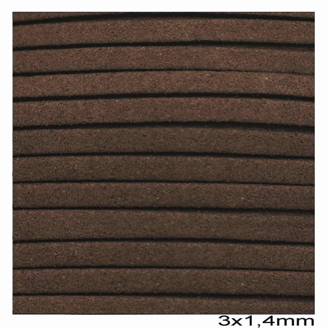 Κορδόνι suede πλακέ 3x1.4 mm σε συσκευασία 100 μέτρων - So Cute Cut