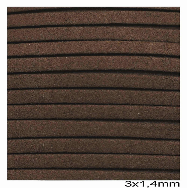 Κορδόνι suede πλακέ 3x1.4 mm σε συσκευασία 100 μέτρων - So Cute Cut