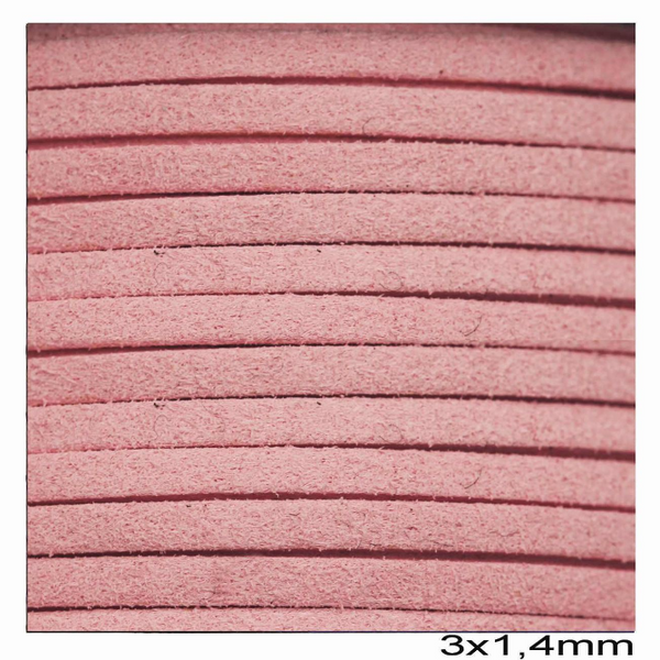 Κορδόνι suede πλακέ 3x1.4 mm σε συσκευασία 100 μέτρων - So Cute Cut