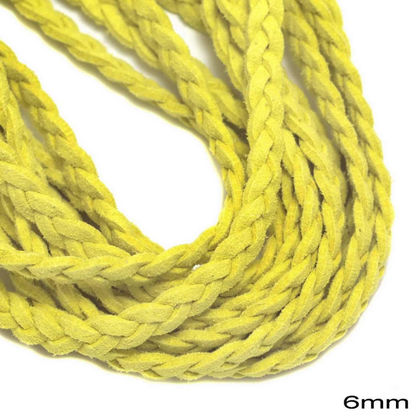 Κορδόνι suede πλακέ πλεξούδα 6mm σε συσκευασία 5 μέτρων - So Cute Cut