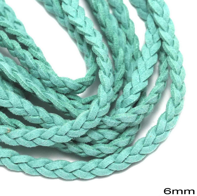 Κορδόνι suede πλακέ πλεξούδα 6mm σε συσκευασία 5 μέτρων - So Cute Cut