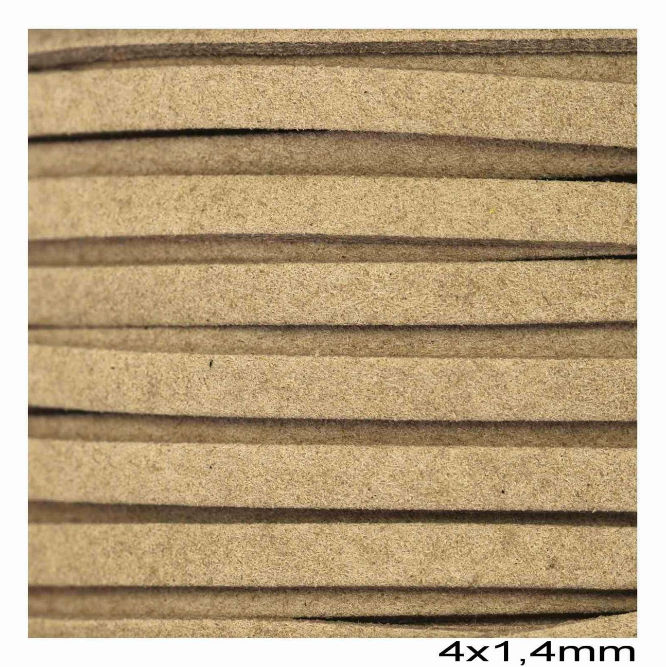 Κορδόνι suede πλακέ 4x1.4 mm σε συσκευασία 50 μέτρων - So Cute Cut