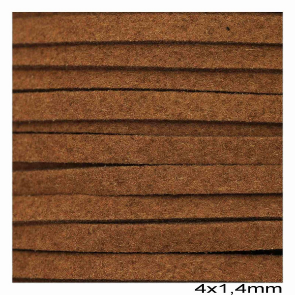 Κορδόνι suede πλακέ 4x1.4 mm σε συσκευασία 50 μέτρων - So Cute Cut