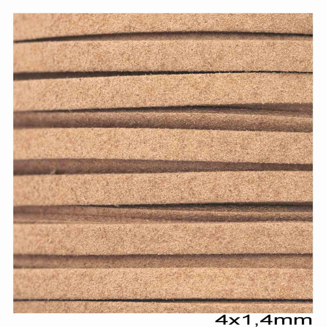 Κορδόνι suede πλακέ 4x1.4 mm σε συσκευασία 50 μέτρων - So Cute Cut