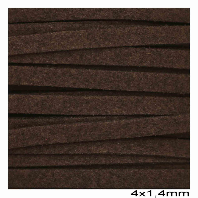 Κορδόνι suede πλακέ 4x1.4 mm σε συσκευασία 50 μέτρων - So Cute Cut