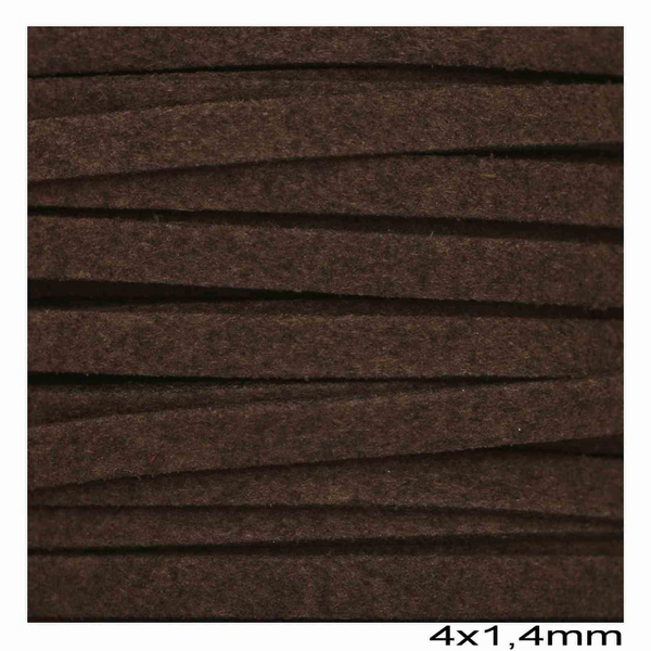 Κορδόνι suede πλακέ 4x1.4 mm σε συσκευασία 50 μέτρων - So Cute Cut