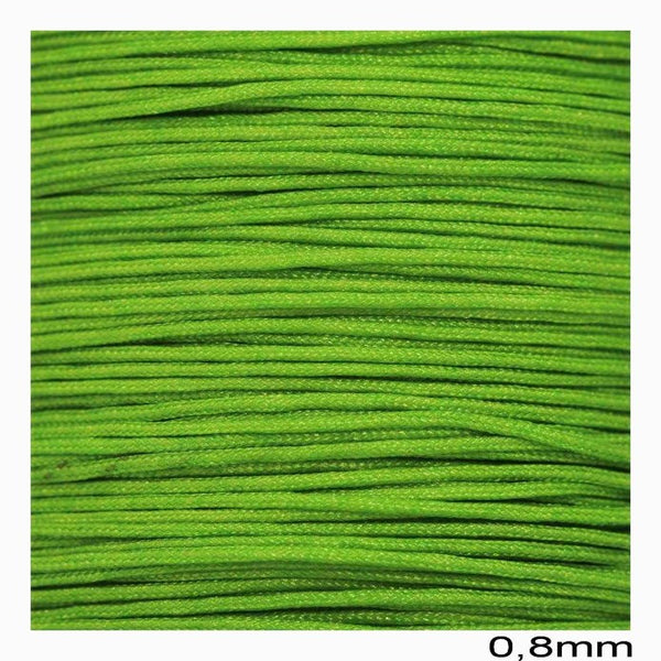 Κορδόνι Jade Γυαλιστερό 0,8mm σε συσκευασία 100 μέτρων σε ποικιλία χρωμάτων - So Cute Cut