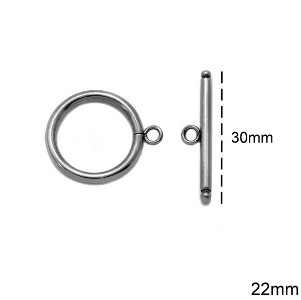Τ-κούμπωμα Ατσάλινο 22mm σε συσκευασία 5 σετ - So Cute Cut