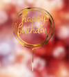 Τόπερ happy birthday για τούρτα γενεθλίων σε χρυσό καθρέπτη - So Cute Cut