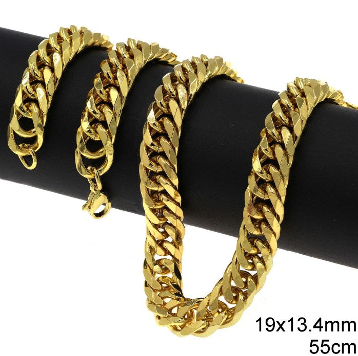 Αλυσίδα Ατσάλινη Γκουρμέτ Διαμαντέ 19x13.4mm σε συσκευασία 1 τεμαχίου - So Cute Cut