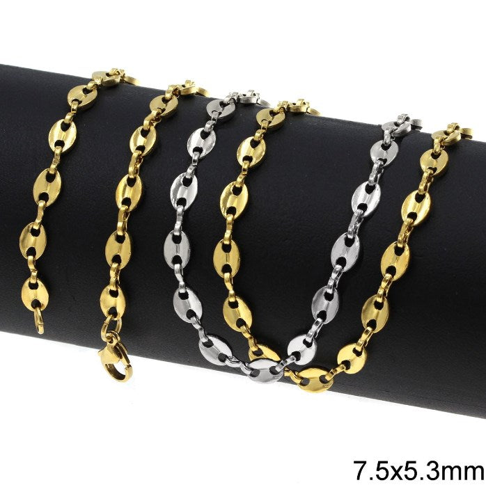 Αλυσίδα Ατσάλινη Θήτα 7.5x5.3mm σε συσκευασία 2 τεμαχίων - So Cute Cut