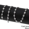 Αλυσίδα Ατσάλινη Θήτα 7.5x5.3mm σε συσκευασία 2 τεμαχίων - So Cute Cut