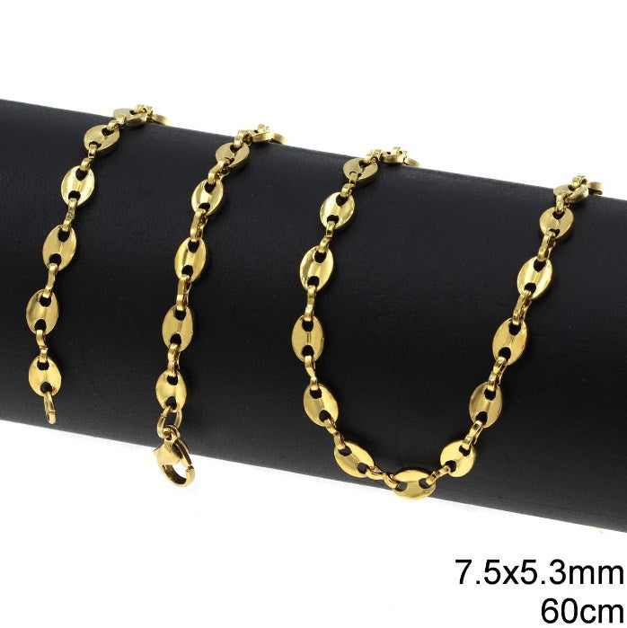 Αλυσίδα Ατσάλινη Θήτα 7.5x5.3mm σε συσκευασία 2 τεμαχίων - So Cute Cut