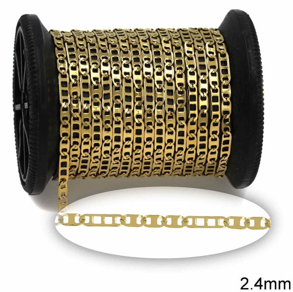 Αλυσίδα Ατσάλινη Θήτα 1:3 2.4mm σε συσκευασία 2 μέτρων - So Cute Cut