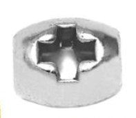 Χάντρα Χυτή Βαρελάκι με Σταυρό 6,2 x 5,2mm σε συσκευασία 100 τεμαχίων - So Cute Cut