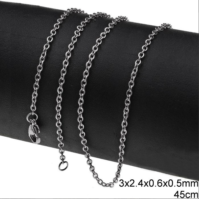 Αλυσίδα Ατσάλινη Φορσετίνα 3x2.4x0.6x0.5mm σε συσκευασία 10 τεμαχίων - So Cute Cut