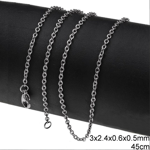 Αλυσίδα Ατσάλινη Φορσετίνα 3x2.4x0.6x0.5mm σε συσκευασία 10 τεμαχίων - So Cute Cut