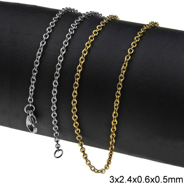 Αλυσίδα Ατσάλινη Φορσετίνα 3x2.4x0.6x0.5mm σε συσκευασία 10 τεμαχίων - So Cute Cut
