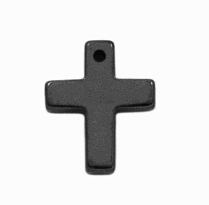 Μενταγιόν Σταυρός Αιματίτη 14x17mm σε συσκευασία 20 τεμαχίων - So Cute Cut