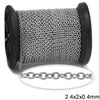 Αλυσίδα Ατσάλινη Κρίκος Οβάλ 2.4x1.8x0.4mm σε συσκευασία 2 μέτρων - So Cute Cut
