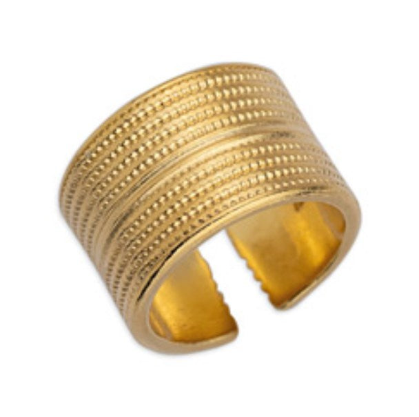 Δαχτυλίδι έθνικ με pattern στριφτό σχοινί 17mm σε συσκευασία 3 τεμαχίων - So Cute Cut
