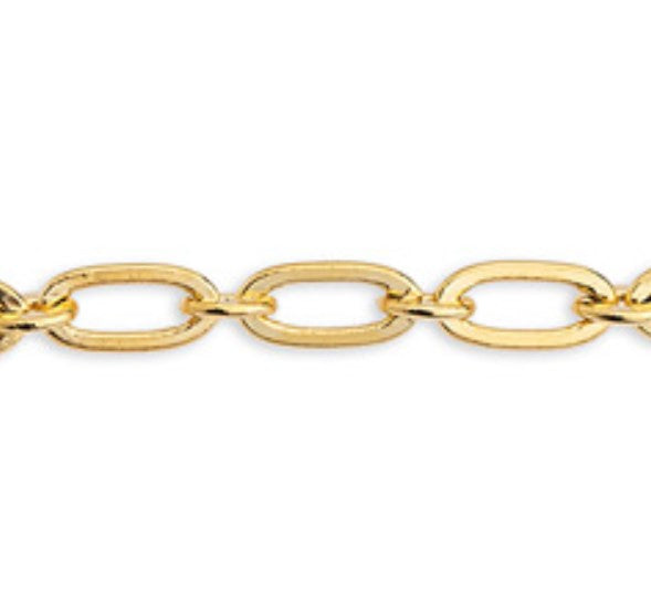 Αλυσίδα ορειχάλκινη οβάλ links 9.5x4.7mm σε συσκευασία 2 μέτρων - So Cute Cut