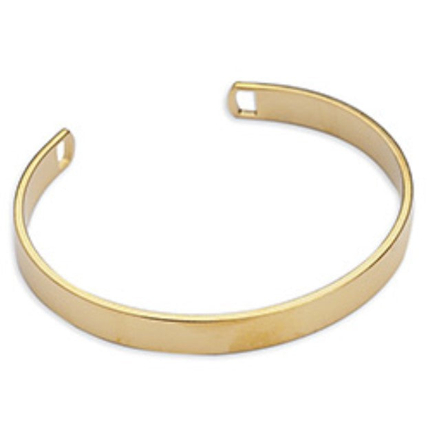 Βραχιόλι flat ορειχάλκινο 1.5x6x62mm με 2 τρύπες σε συσκευασία 3 τεμαχίων - So Cute Cut