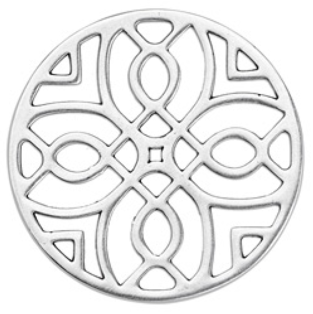 Ορειχάλκινο μοτίφ φιλιγκρί γεωμετρικό 44mm σε συσκευασία 2 τεμαχίων - So Cute Cut