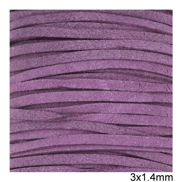 Κορδόνι suede πλακέ 3x1.4 mm σε συσκευασία 100 μέτρων - So Cute Cut