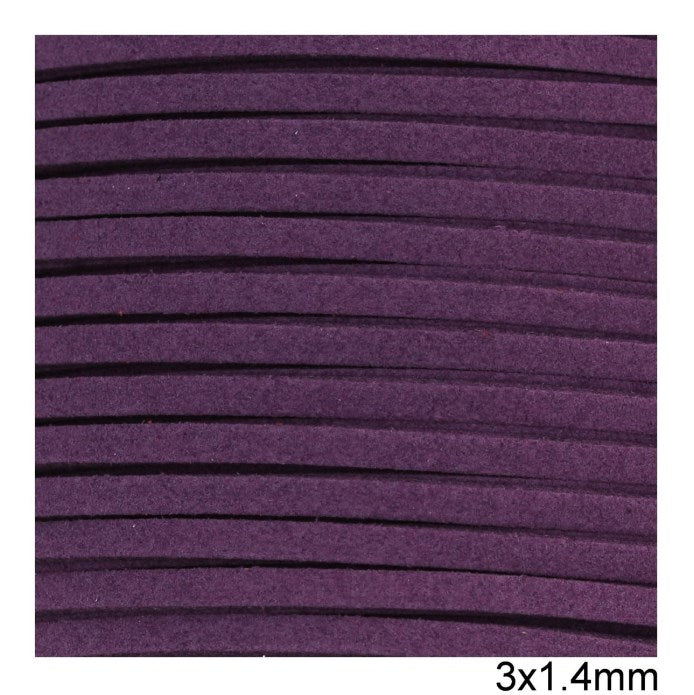 Κορδόνι suede πλακέ 3x1.4 mm σε συσκευασία 100 μέτρων - So Cute Cut