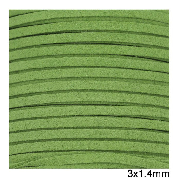 Κορδόνι suede πλακέ 3x1.4 mm σε συσκευασία 100 μέτρων - So Cute Cut