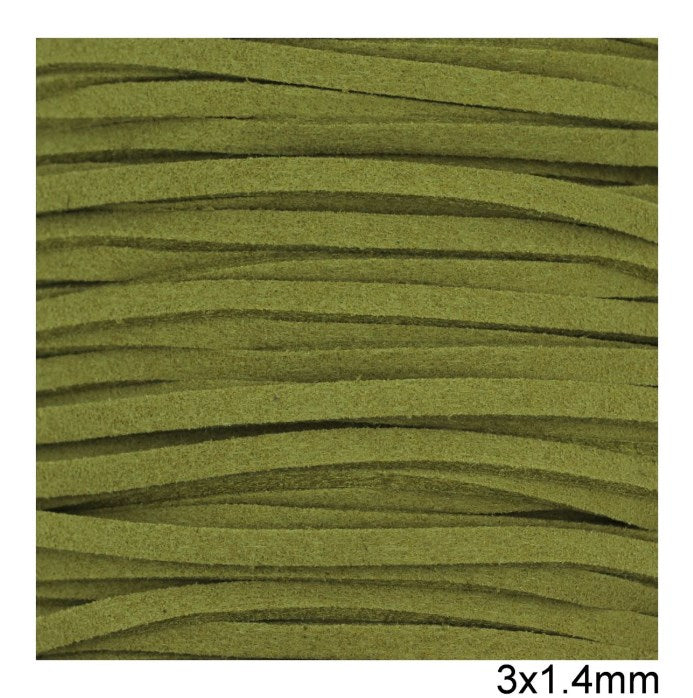Κορδόνι suede πλακέ 3x1.4 mm σε συσκευασία 100 μέτρων - So Cute Cut