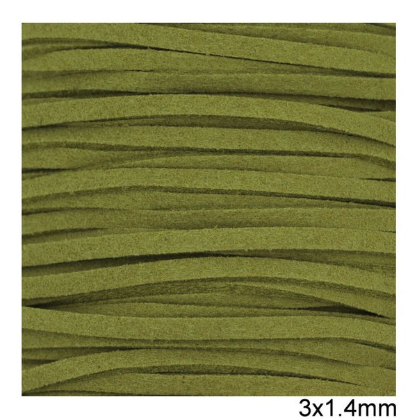 Κορδόνι suede πλακέ 3x1.4 mm σε συσκευασία 100 μέτρων - So Cute Cut