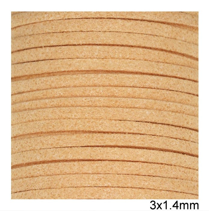 Κορδόνι suede πλακέ 3x1.4 mm σε συσκευασία 100 μέτρων - So Cute Cut