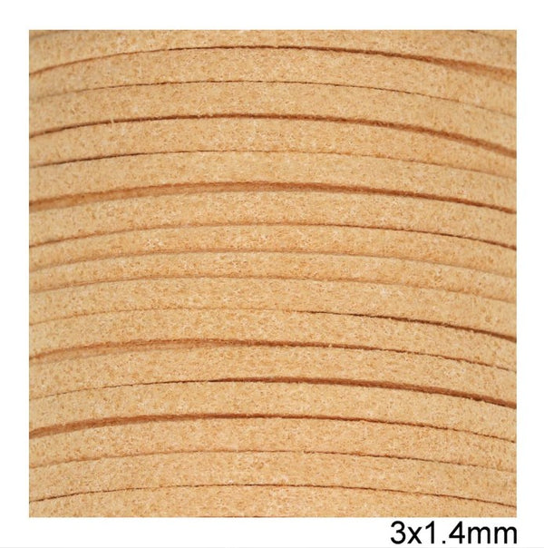 Κορδόνι suede πλακέ 3x1.4 mm σε συσκευασία 100 μέτρων - So Cute Cut