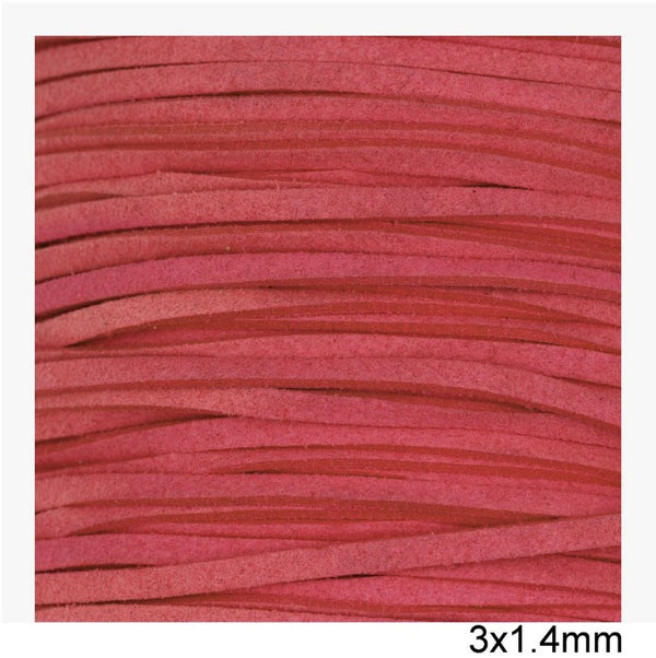 Κορδόνι suede πλακέ 3x1.4 mm σε συσκευασία 100 μέτρων - So Cute Cut