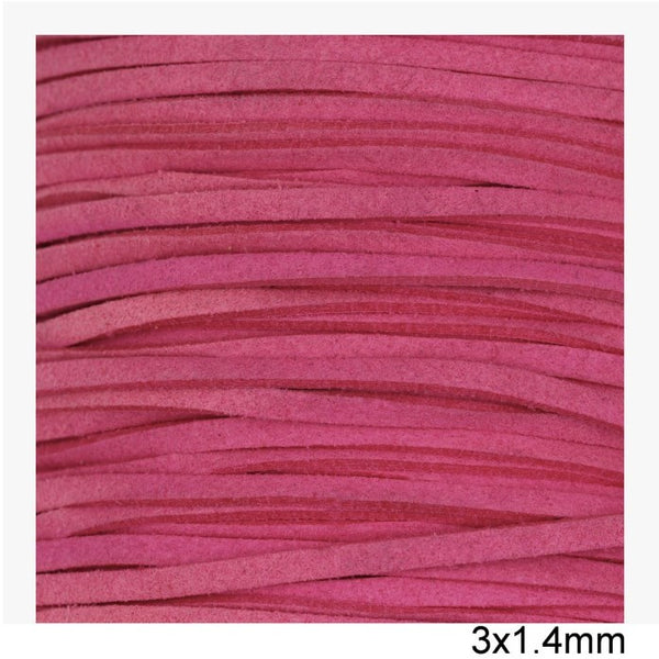 Κορδόνι suede πλακέ 3x1.4 mm σε συσκευασία 100 μέτρων - So Cute Cut