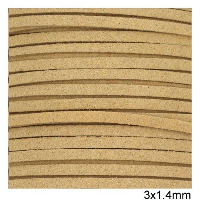 Κορδόνι suede πλακέ 3x1.4 mm σε συσκευασία 100 μέτρων - So Cute Cut