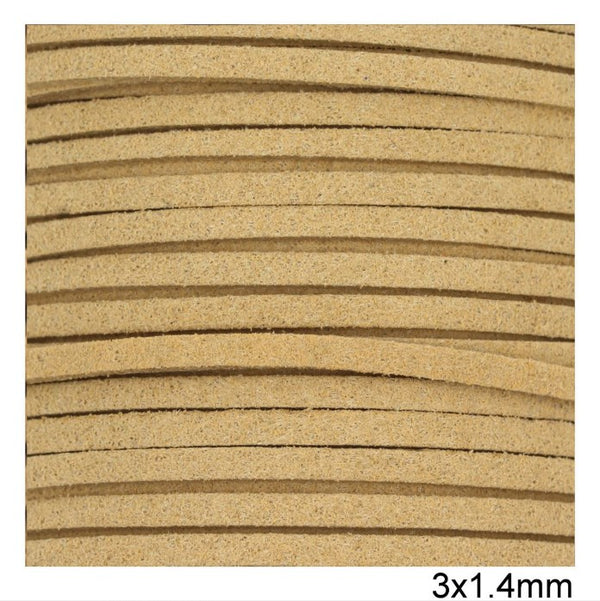 Κορδόνι suede πλακέ 3x1.4 mm σε συσκευασία 100 μέτρων - So Cute Cut