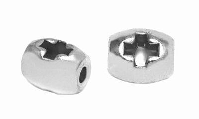 Χάντρα Χυτή Βαρελάκι με Σταυρό 6,2 x 5,2mm σε συσκευασία 100 τεμαχίων - So Cute Cut